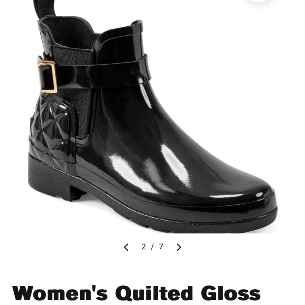 Hunter refined grossfit slim rain bootie size 8 black new without tags